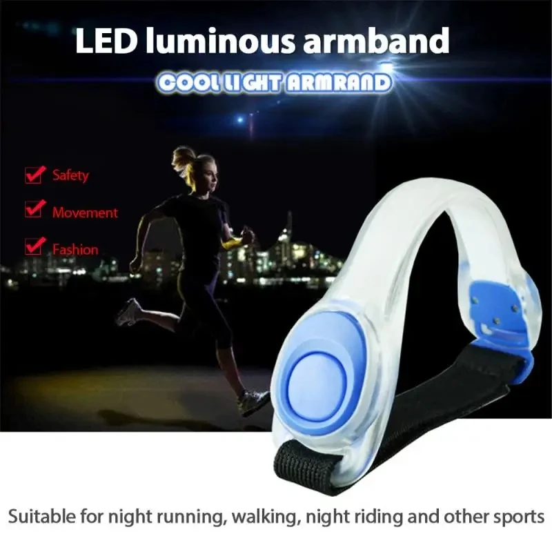 LED Light Up Armband Adjustable Wearable Running Arm Belt Glow The Dark for Running Walking Cycling Concert Roller Skates Light