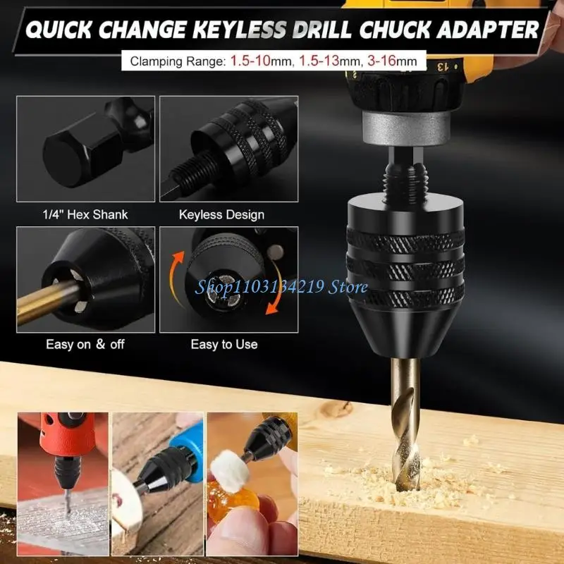 N5KC Wrench Drill Conversion 38-Piece Metal Accessory Set for Home Repair, Furniture Installation, Mechanical Work, and