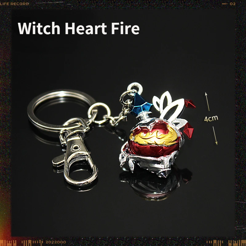 Genshin Impact Peripheral Game 5cm Five-star Holy Relic Magic Weapon Seiko Version Witch Heart Fire Alloy Weapon Pendant Toy