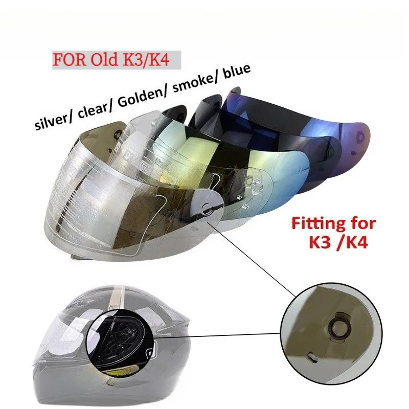 FOR Old K3/K4 model helmet lens windproof and strong light resistant reinforced PC lens Motorcycle helmet K3 lens