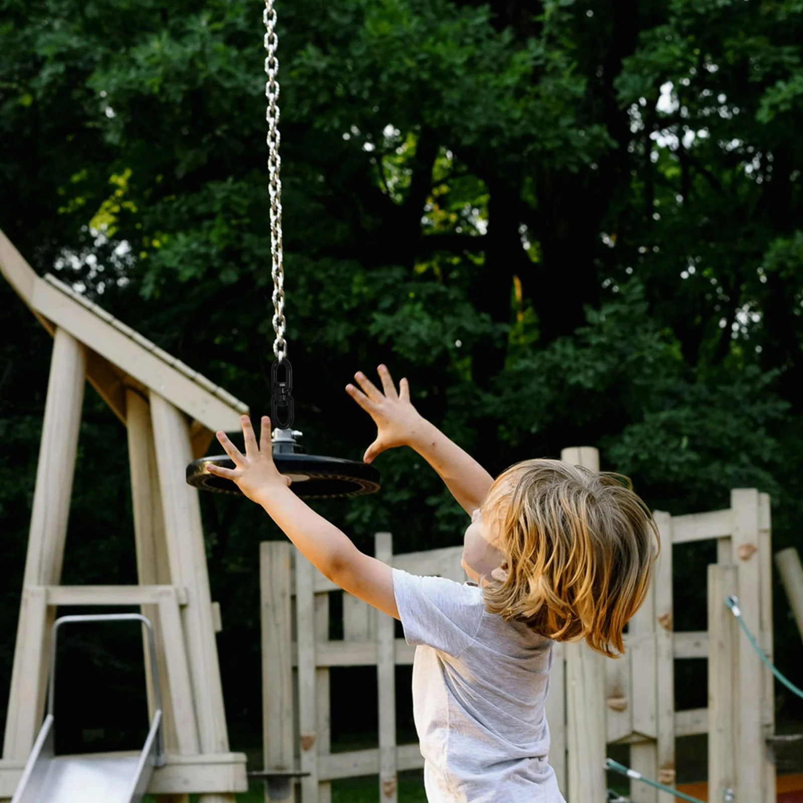 

Double Eye Heavy Duty Stainless Steel Swivel Hook Swing Rotational Device Smooth Rotation for Hammock Chair Tree Swing Hanging