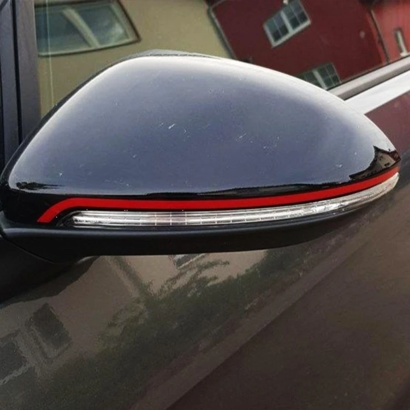 Car Rearview Mirror Adhesive Sticker for Golf 7 Removable Mirror Trim Line Sticker Decoration Waterproof Auto Accessory
