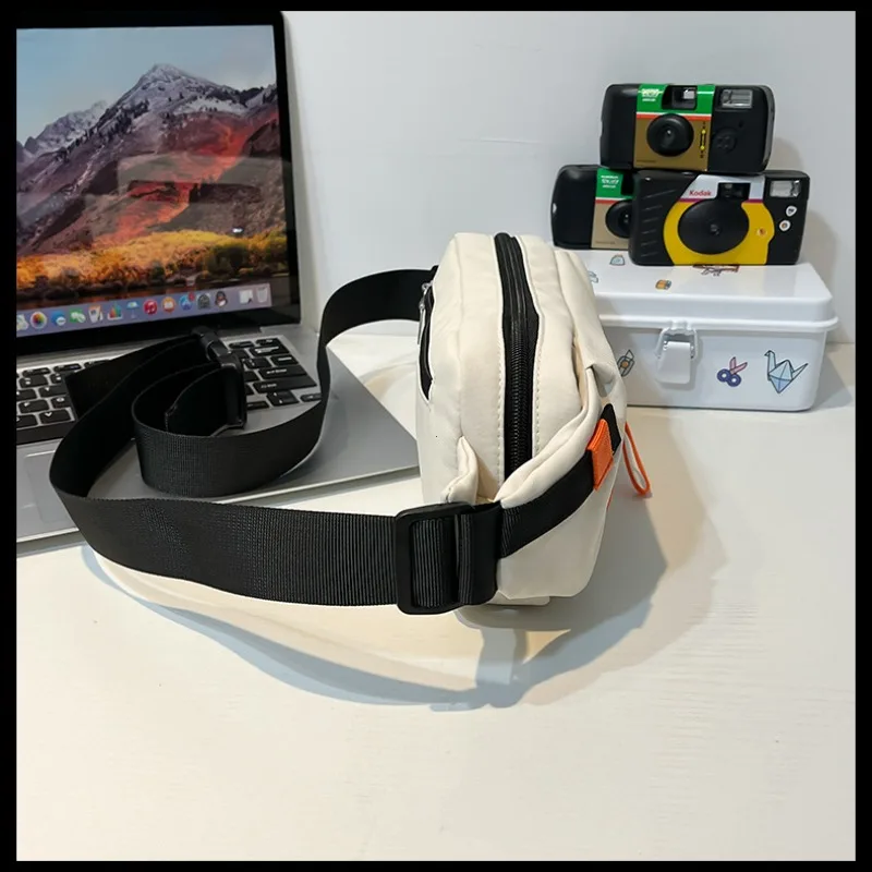 حقيبة صدر متعددة الاستخدامات على الطراز الياباني للنساء حقيبة كروس رياضية كاجوال للرجال بسعة كبيرة حقيبة كتف للطلاب في الشارع #2