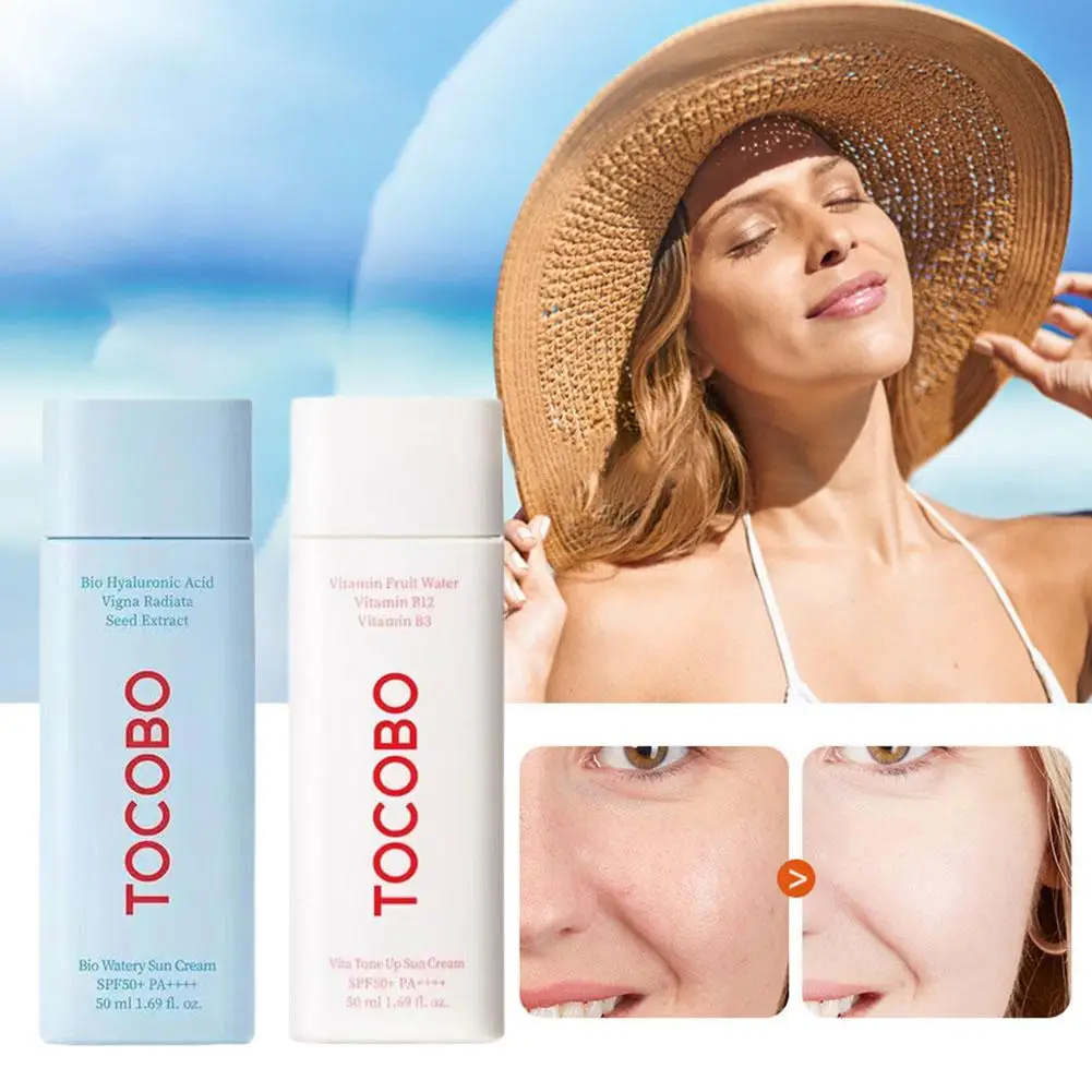 Tocobo – Protection solaire en coton naturel, rafraîchissante, hydratante, lissante, forte UV, violette, Non grasse, Protection solaire, soins pour la peau