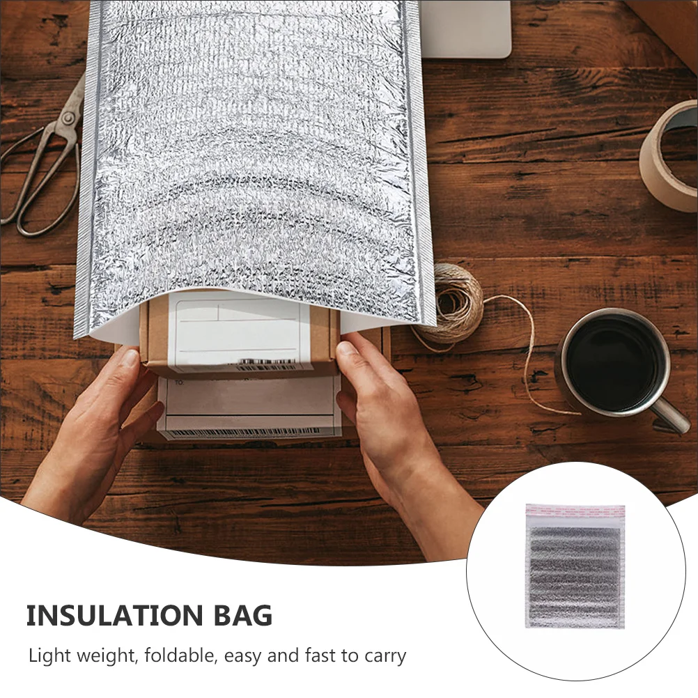 

20 Pcs Freezer Aluminum Foil Lining Bag Silver Food Insulation for Dinner Gatherings