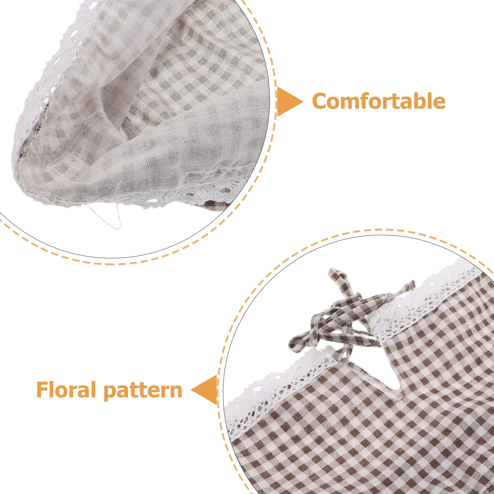 استبدال بطانة لسلة الخوص الدانتيل تقليم القماش إدراج نزهة تخزين الحاويات النسيج بطانة التخزين المنزلي