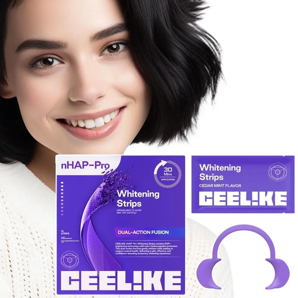 Purple Teeth Whitening Strips No Sensitive Teeth Bleaching Strip Gentle Teeth Cleaning Oral Care