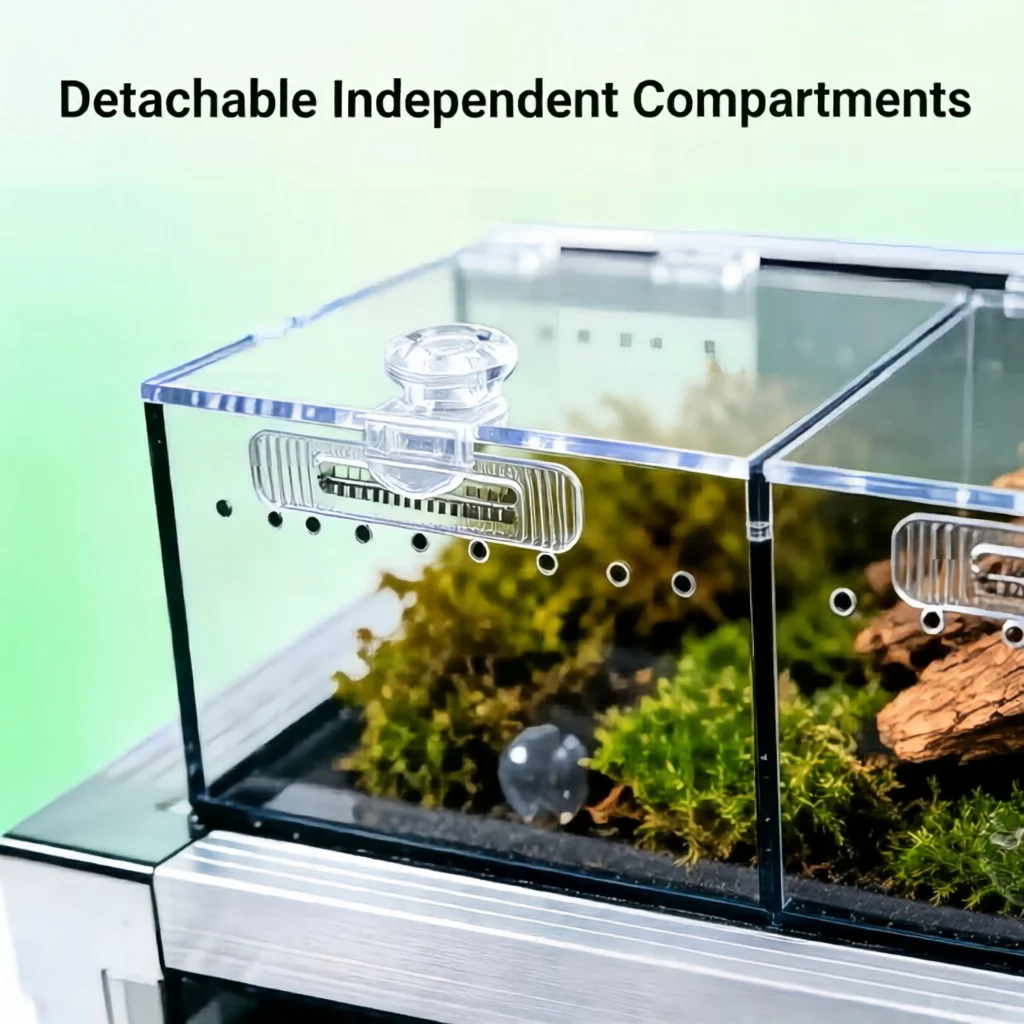 Escape Proof Custom Trade Show Aluminum Flight Case Sleek Airflow Secure Lock for Snake Reptile Display Case