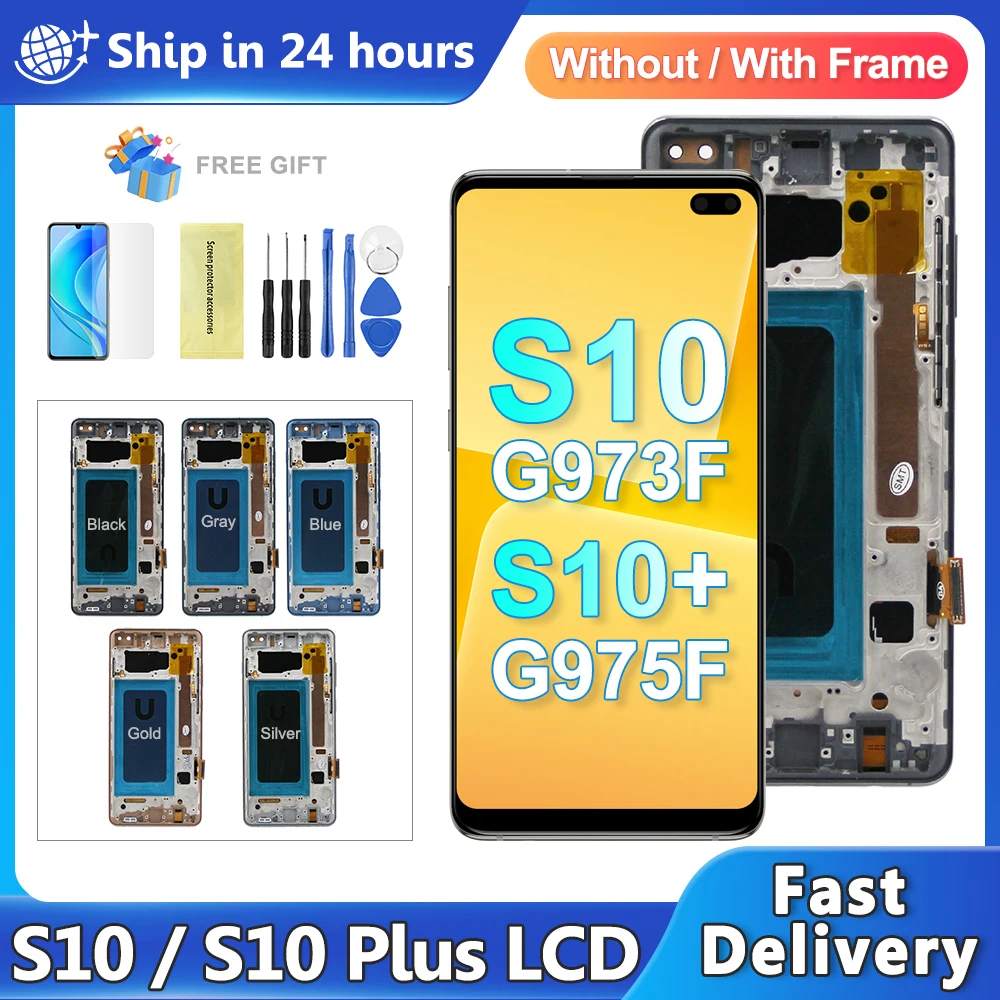 New TFT For Samsung S10 G973F/DS LCD Display Touch Screen Digitizer Replacement For Samsung S10 plus G975F Display Screen