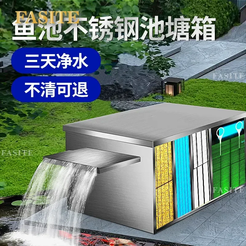 For Large Koi Pond Fish Pond Filter Water Circulation System Outdoor Filter Box Purification Device High Efficiency