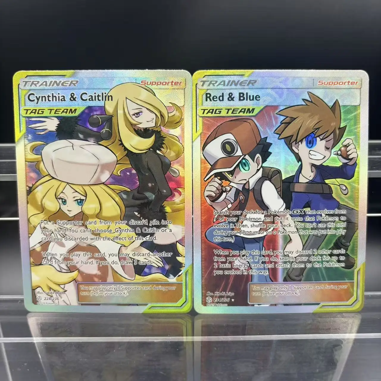 

2 шт./компл., самодельная английская карта Ptcg GX серии Cynthia Umbreon Rayquaza, флэш-карта Zekrom Mewtwo, классическая коллекционная карта аниме, подарок