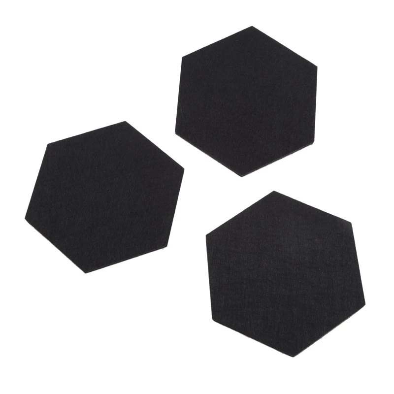 12 Pack Felt Memo Board Decorative Notice Board Hexagon Bulletin Board,Felt Cork Board Tiles,Pin Board Wall Decor