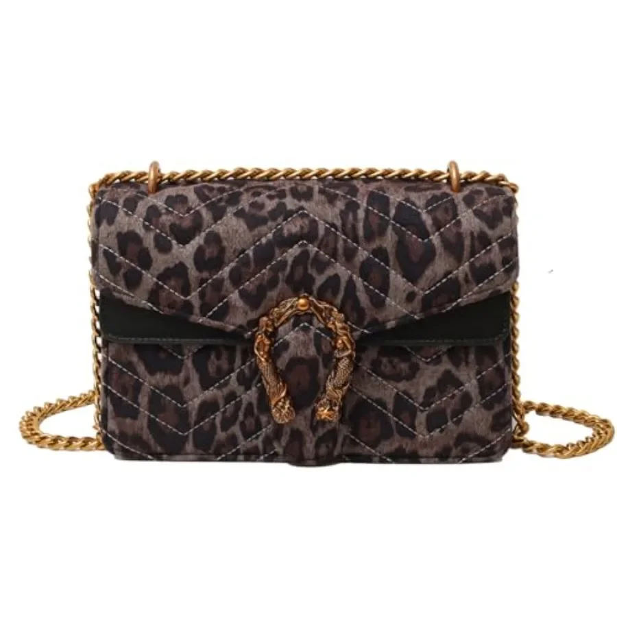 

MYHOZEE Crossbody Bags for Women - Snake Printed Clutch Purses Leather Chain Shoulder Bags Evening Handbags