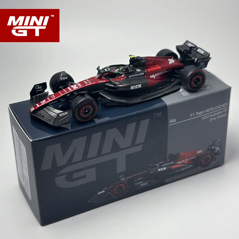 MINIGT 1:64 C43 Zhou Guan yu #77 Valtteri Bottas F1 2023 Australian Grand Prix Alloy racing model MGT 728 729