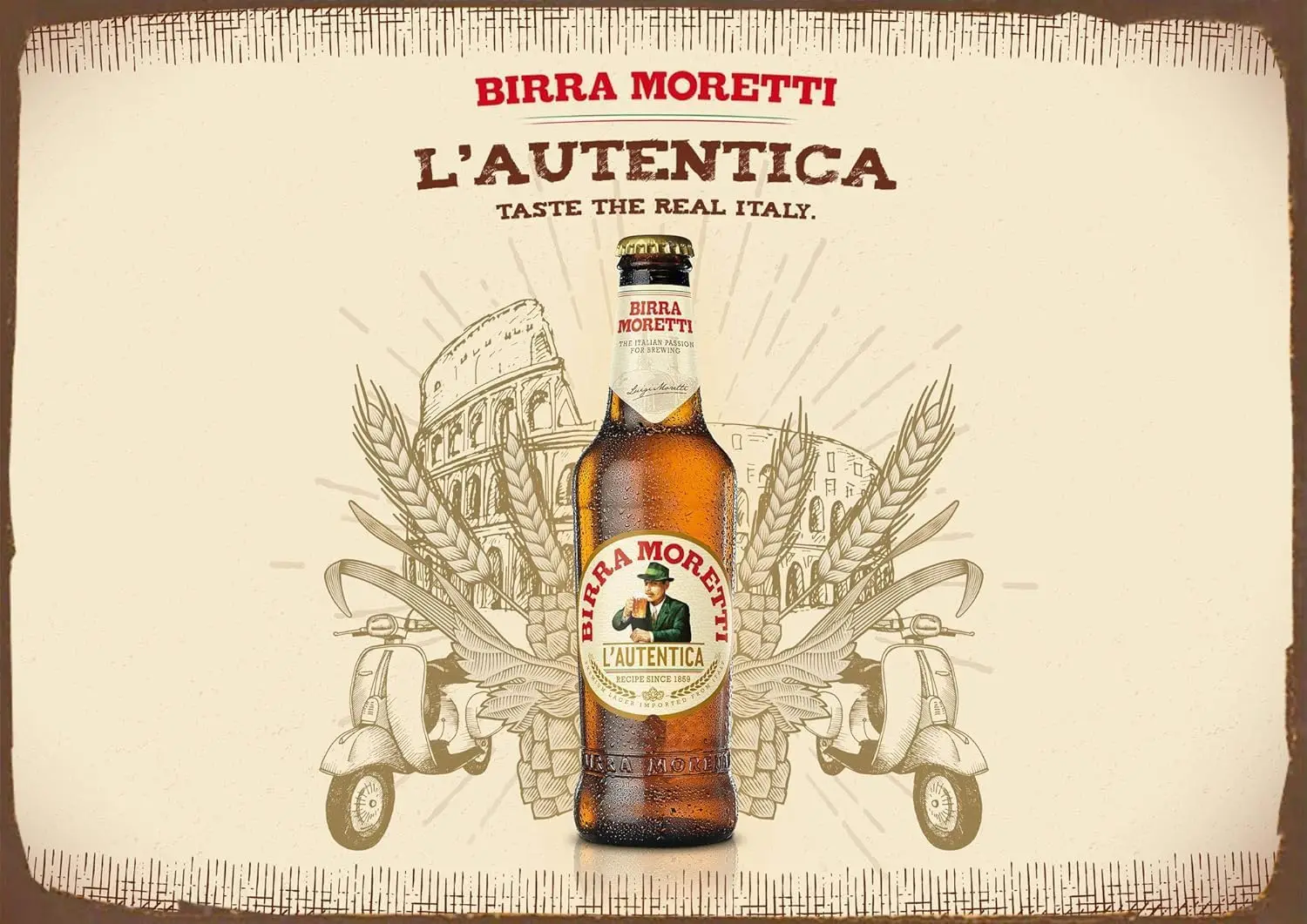 8x12 Zoll Birra Moretti italienisches Bier Vintage Blechschild Stil Metall Werbung Wandschild Schild Dekor Metallschild Poster SP # 1-Schild