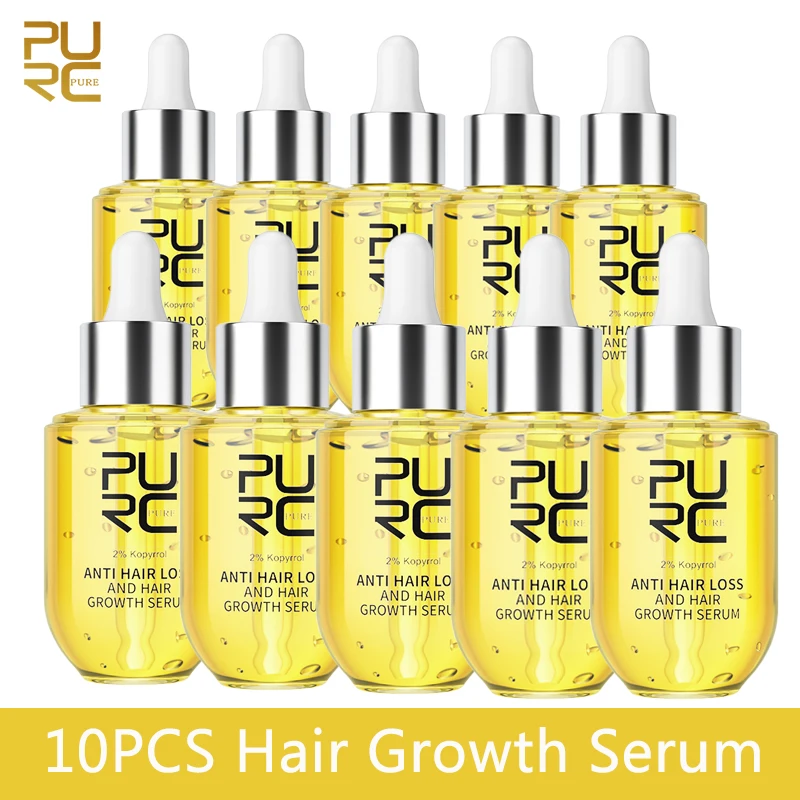 PURC-productos para el crecimiento del cabello para hombres y mujeres, suero más grueso y completo, aceite para el crecimiento del cabello, tratamiento para la pérdida de cabello, cuidado del cabello