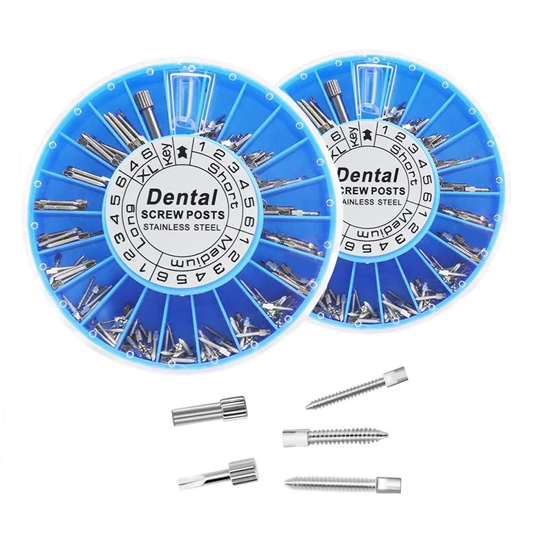 Denta Screw Post 120pcs Denta Materials For Dentist Tool Dentistry With 2Keys