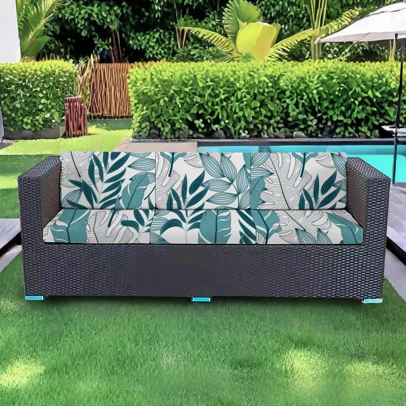 Outdoor Cushion Cover Patio Stretch Sofa Cushion Covers Replacement Couch Slipcover Flexibility Porch Furniture Protector