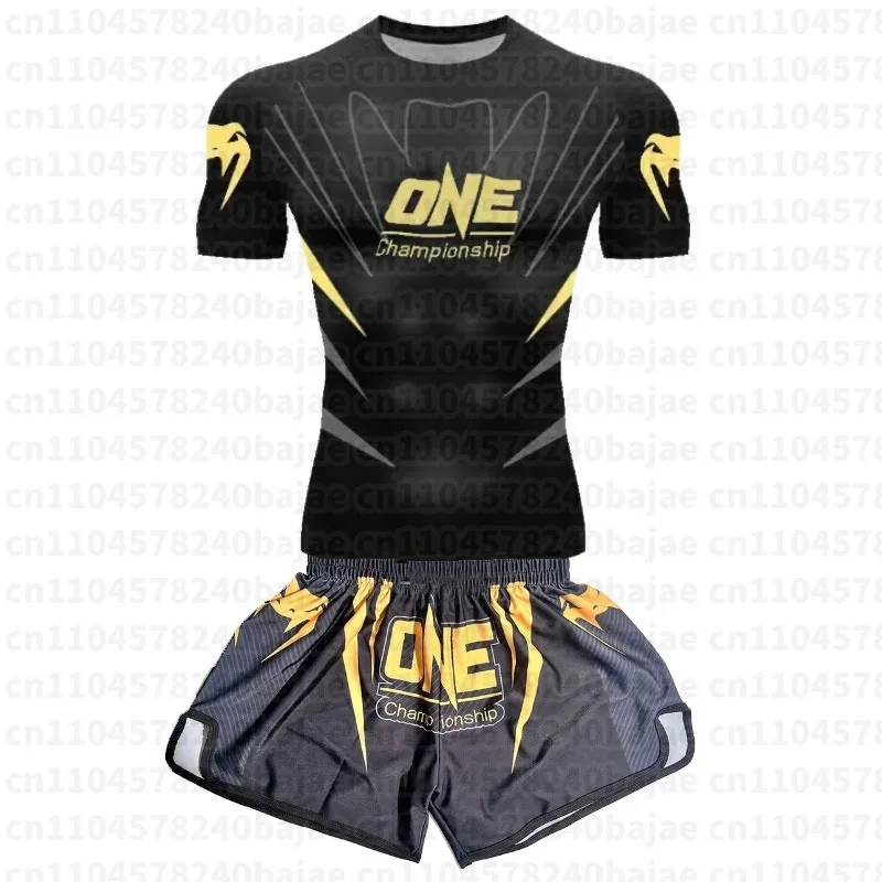 MMA Sports Suit Fitness Running Boxing Shorts Training Boxing Sports T-shirt Quick Drying Clothes Fighting Exercise Kid Sets