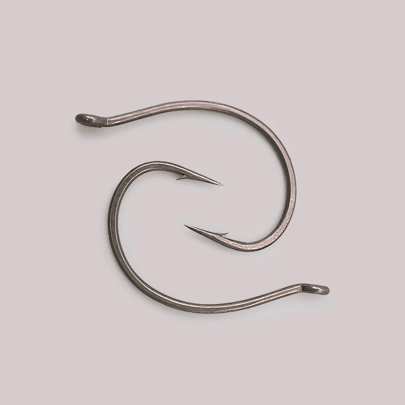 LUREHOLIC-anzuelo loco de PTFE superdeslizante para tiro de gota, ganchos de acero inoxidable Offset, manivela, gusano, anzuelo, accesorios de pesca