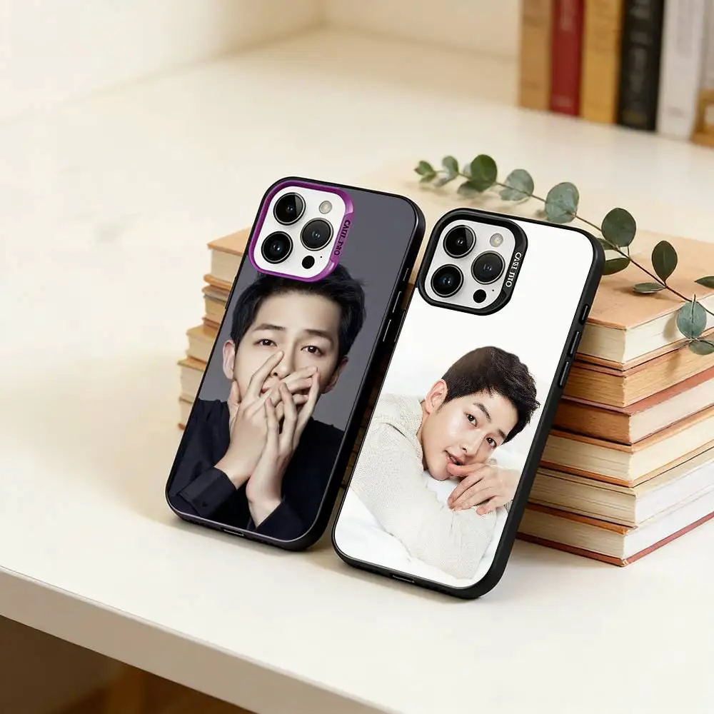 

Actor S-Song Joong-ki Phone Case For iPhone 17,16,15,14,13,12,11 Plus,Pro Max,XS,Colorful Silver Phone case Funda Cover