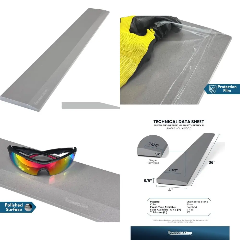 

Изготовленный мраморный порог для бесшовного перехода на полу, серебристый, длинный хвостовой ключ 4 x 36