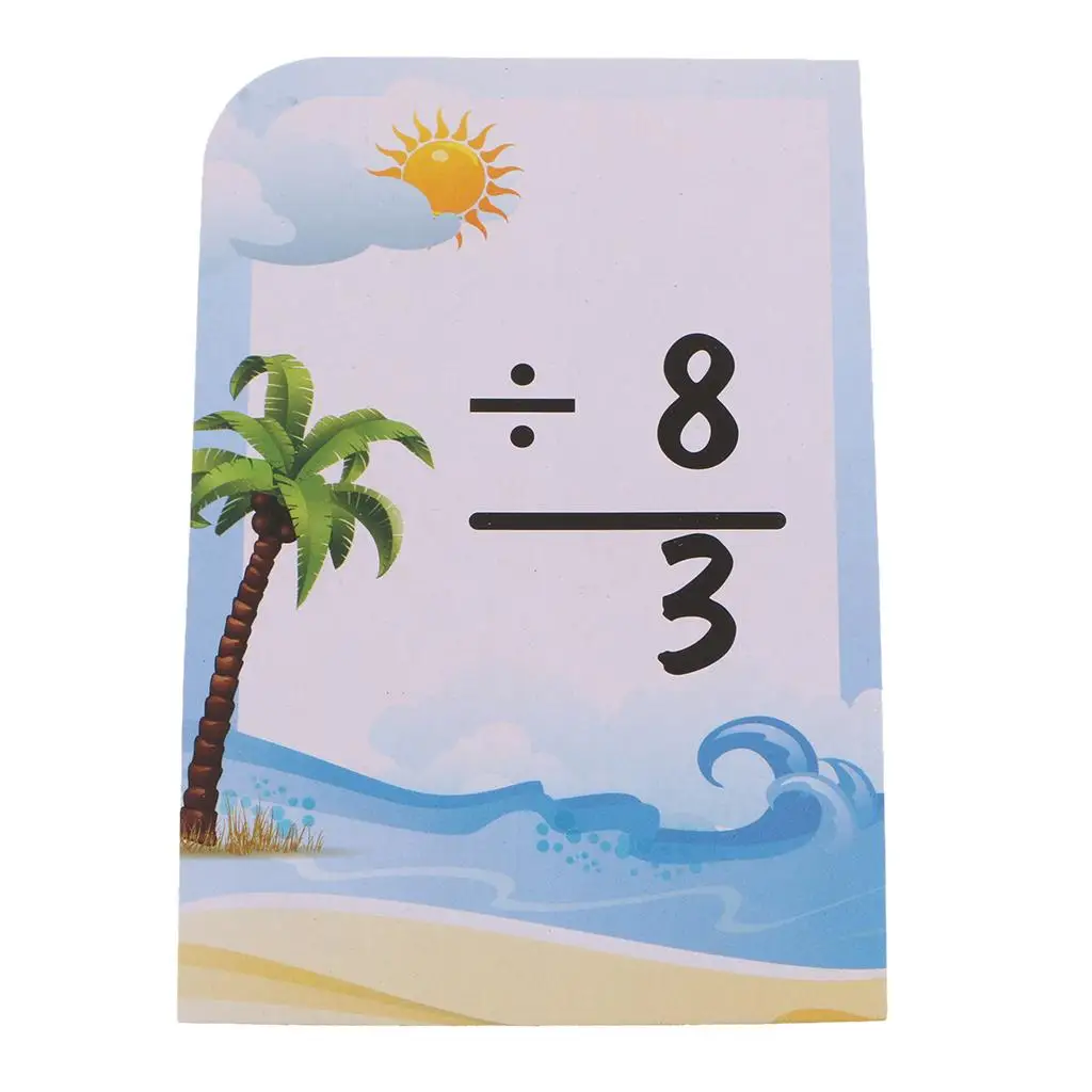 Thirty-six Pcs The Childrens Math Flash Cards for Developing Math Skills