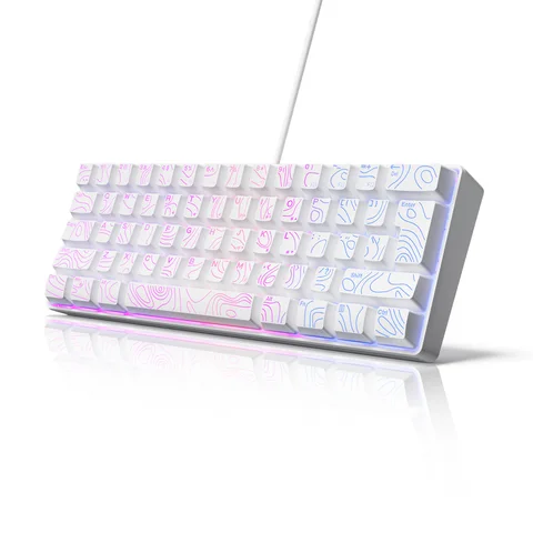 60% Compact Wired Keyboard with RGB Backlight and Membrane Keyswitches.…