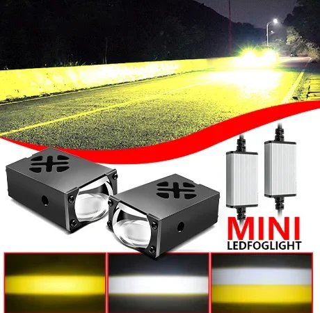 HAOLIDE Led Headlight Bumper Fog Lamps Projector Lens Work Light Mini Driving Light Auxiliary Lights For Car off-road use Spot