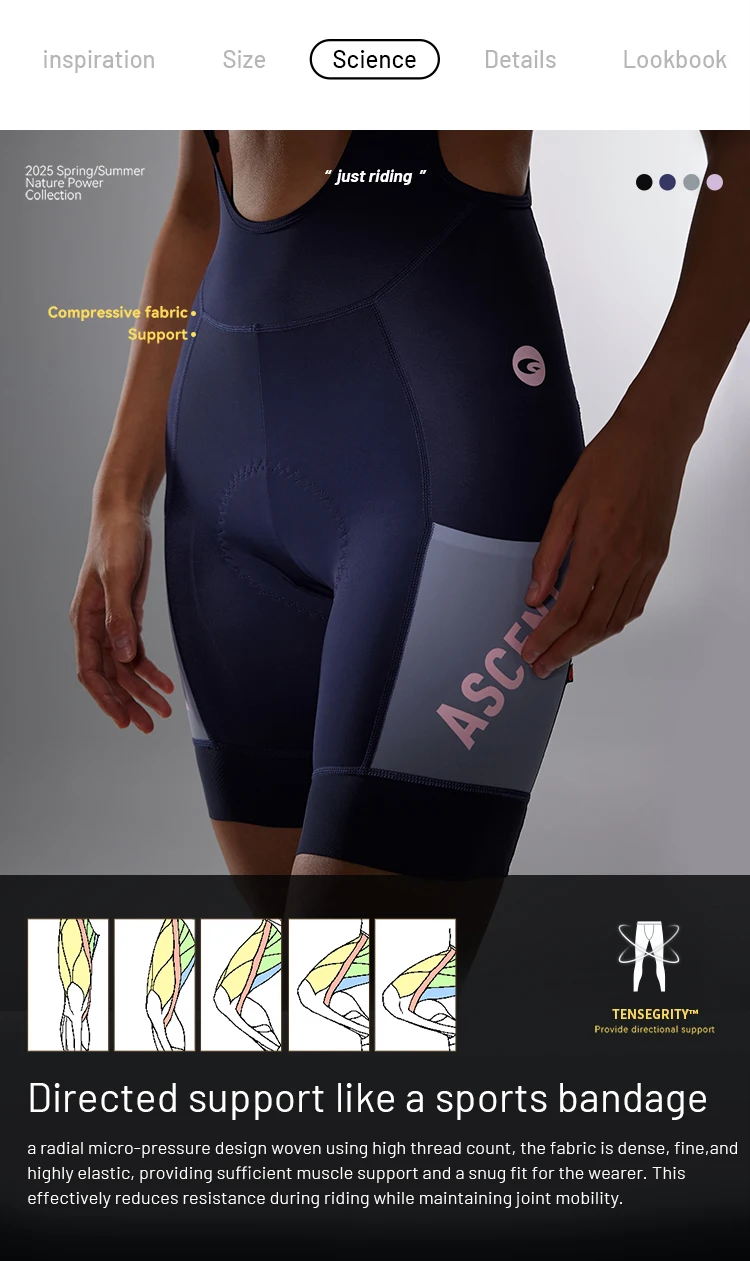 EVR Damen-Radlerhose mit Doppelpfeil-Polsterung, Schnelltrocknende Atmungsaktive Outdoor-Radlerhose für Frauen – Detail 6