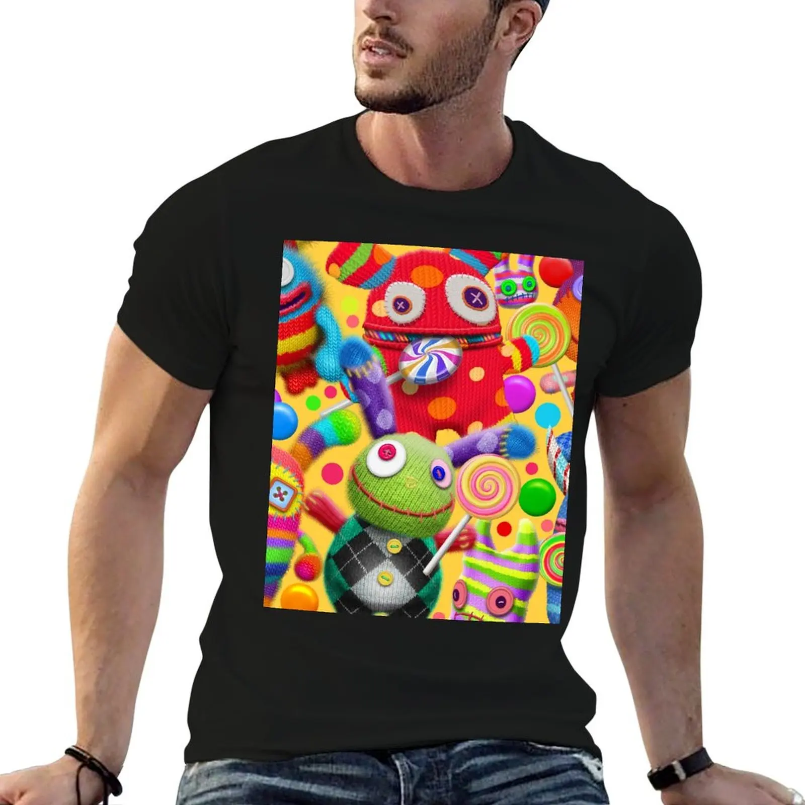 A gang of sock monsters T-Shirt Casual All Match Tee Shirt for Men