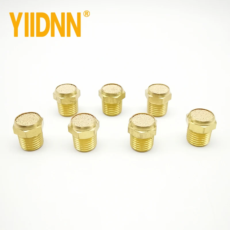 Pneumatic solenoid valve copper Air Breather Vent muffler Male NPT1/8'' 1/4'' 3/8'' 1/2'' 3/4'' 1'' Brass Fitting