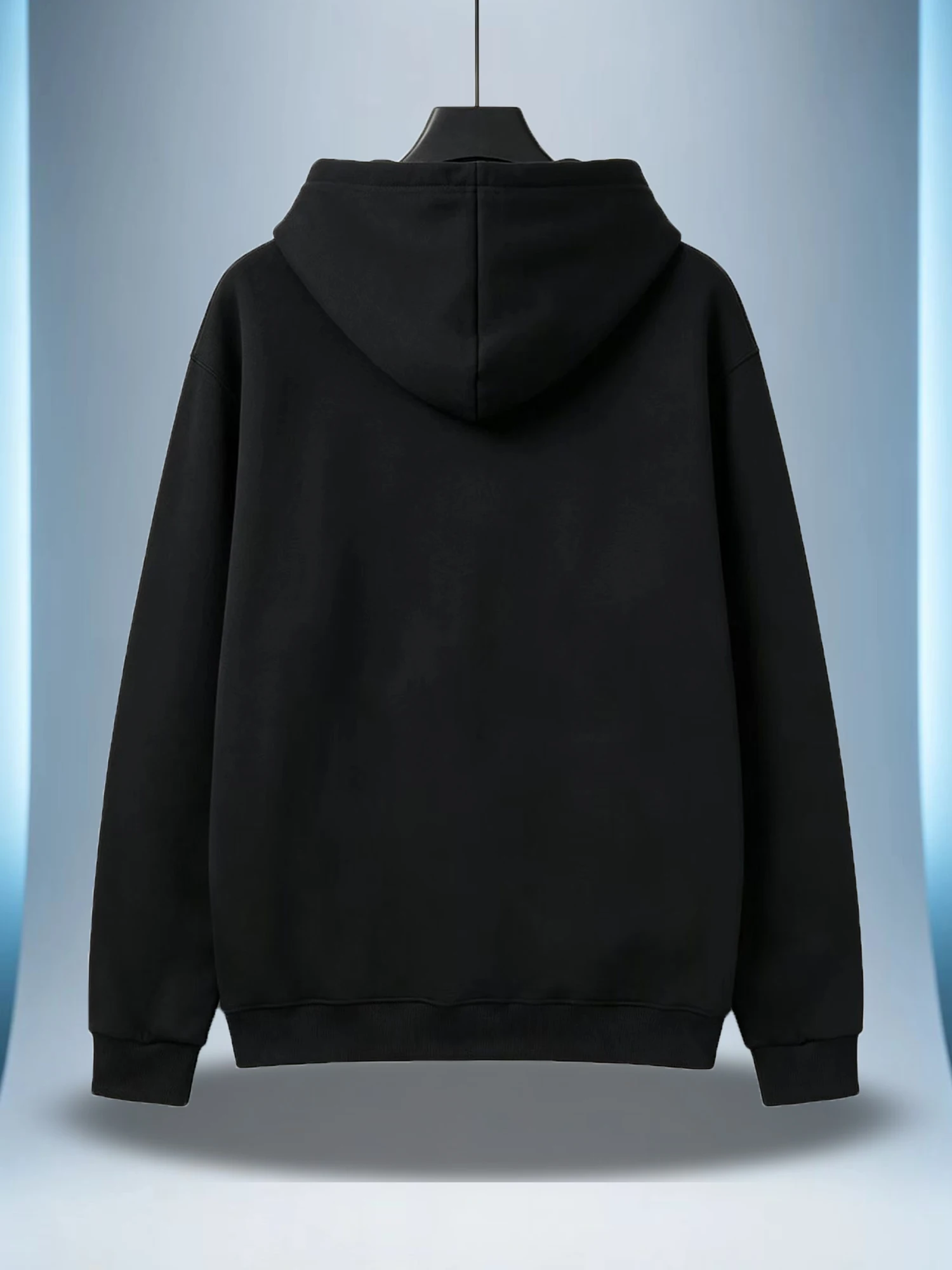 Unisex casual hoodie, fashionable custom item, zipper cardigan with fleece lining and drawstring hood