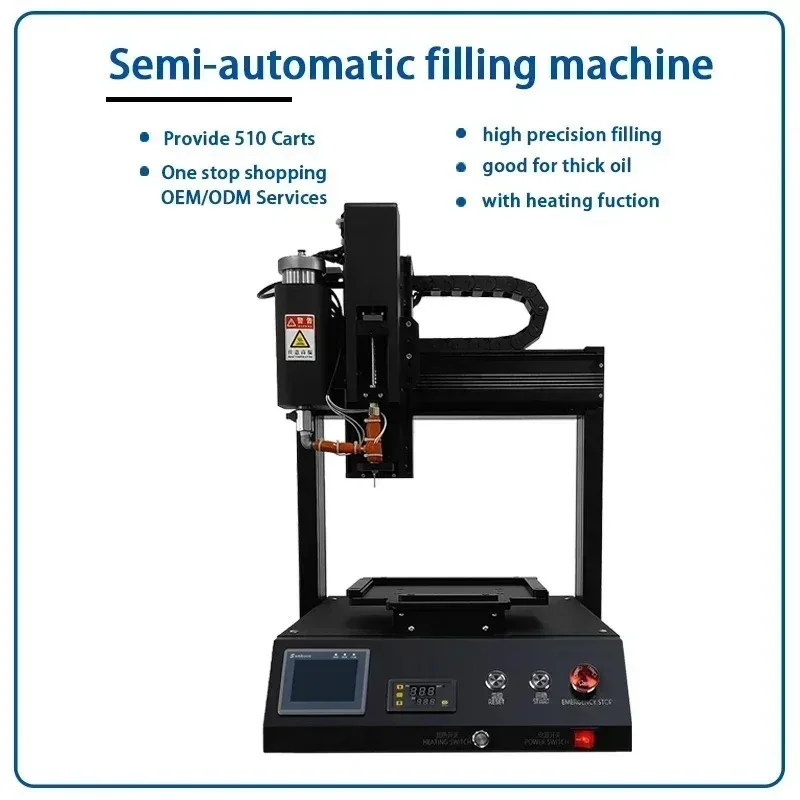 0.5ml 1ml thick oil air liquid automatic empty cylinder oil distillate filling machine