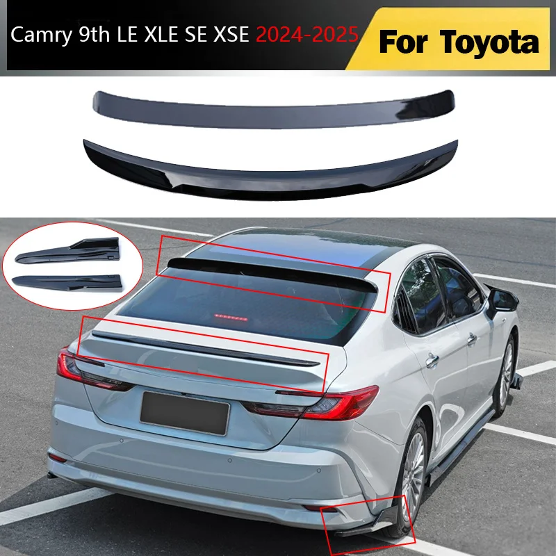 

For Toyota Camry 9th LE XLE SE XSE 2024-2025 DC Body Kit Rear Spoiler Wing Roof Spoiler Rear Trunk Wing Spoiler Lower Side Skirt