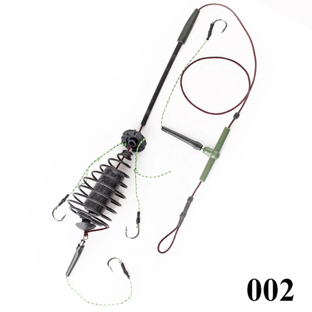 30-80g Carp Fishing Bait Cage Line Group High Carbon Steel Metal Feeder Hook Sinking Artificial Lure Accessories