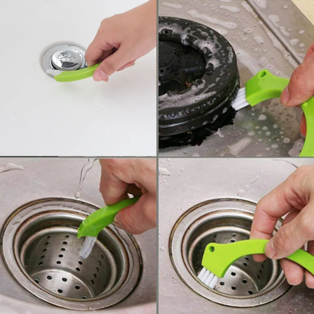 Multi-functionaTile Brushes Grout Cleaner Joint Scrubber for Cleaning Bathroom Kitchen Bathroom Multi-function Housecl 2-in-1