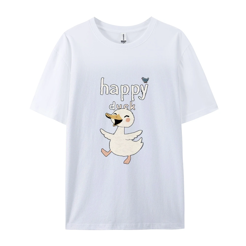 Cute Duck Print ,Big sizeShort sleeve,100% cotton,girls,Holiday wear,Casual wear,Amine Women T-shirt, blusas femininas,cute tops