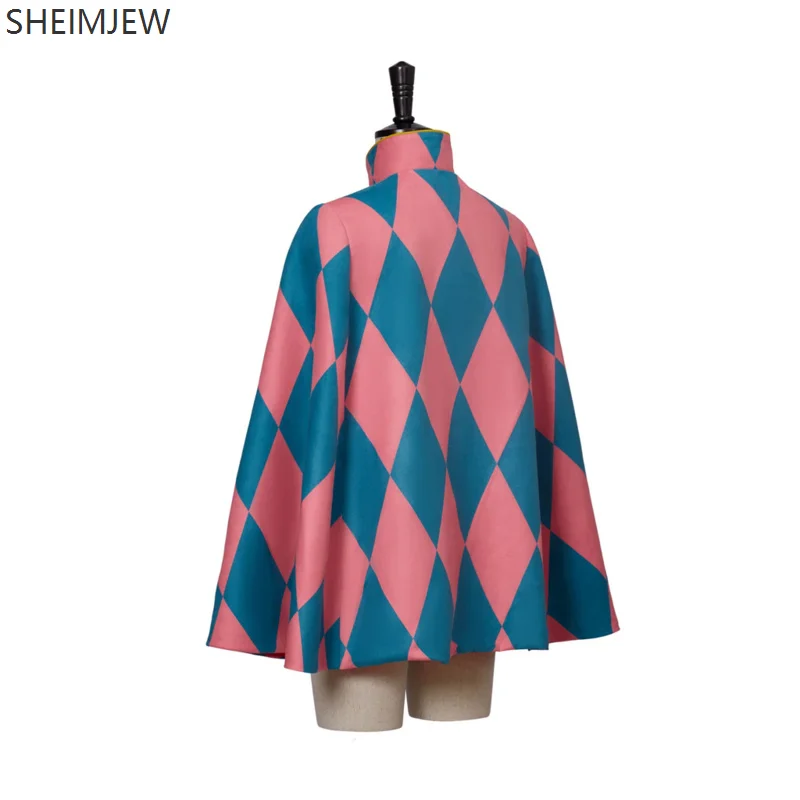 Cartoon Castle Anime Boys And Girls Role Playing Costume Cape Comic Exhibition Halloween Jacket Plaid Cape Drama Stage Set