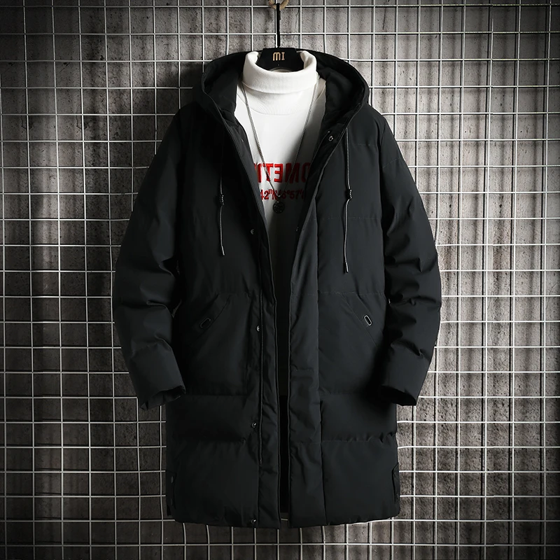 2025 New Winter Mid-length Men's Korean Version Trendy Cotton-padded Jacket Oversized Parka Windbreaker Cotton-padded Jacket