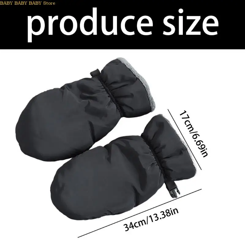 Q81A كمامة يد من الصوف لعربات الأطفال، قفازات شتوية دافئة لعربات الأطفال، جهاز تدفئة اليد مقاوم للماء