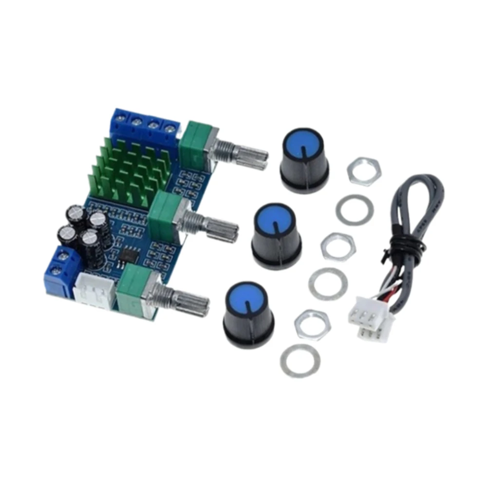 2pcs TPA3116D2 Digital Amplifier Board 20 Stereo Audio Module 2x80W High Power with Bass Treble Control DIY