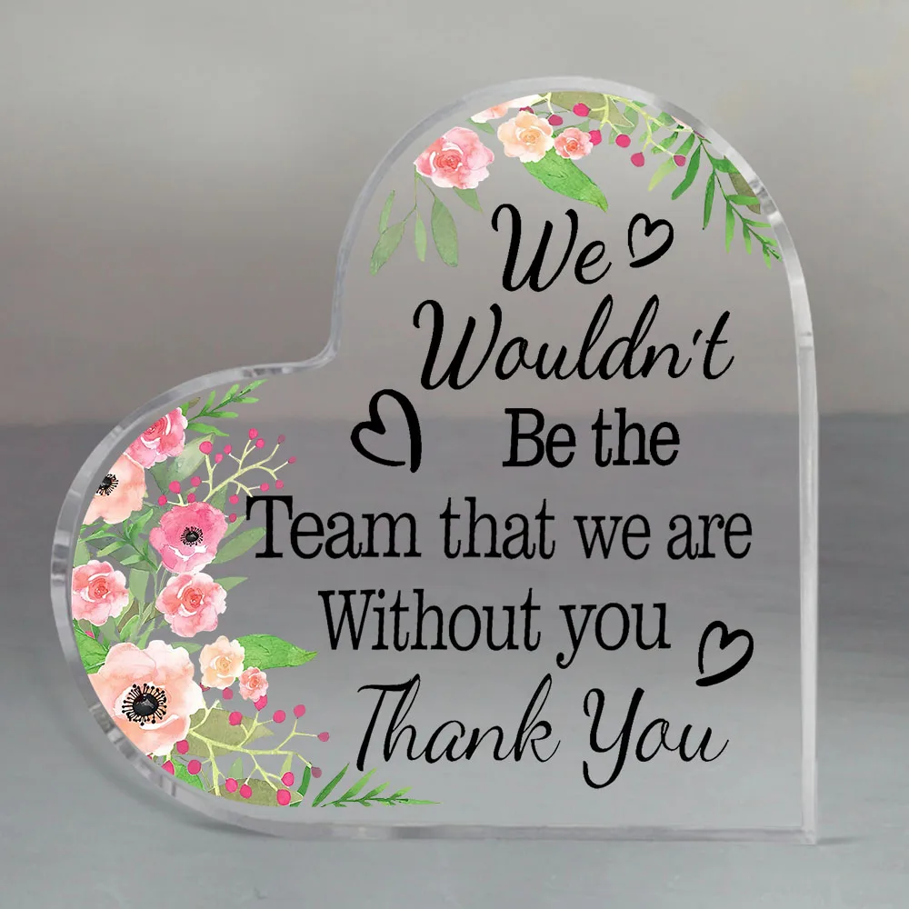 Fashion 1 piece acrylic thank-you gift for women, inspirational gift for colleagues, office gift