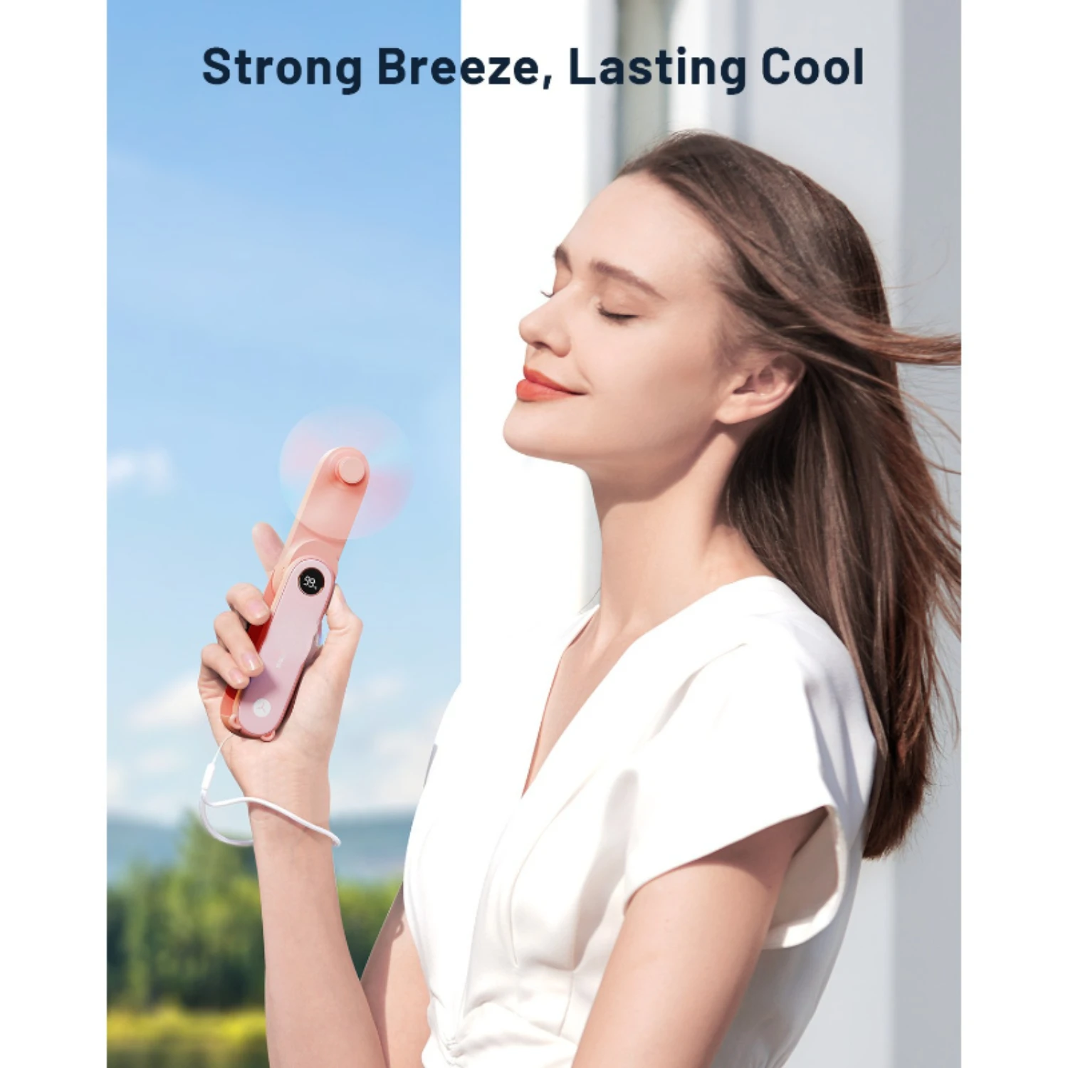 SWEETFULL Ultra Mini Lightweight Compact Portable Wireless Type C USB Fan