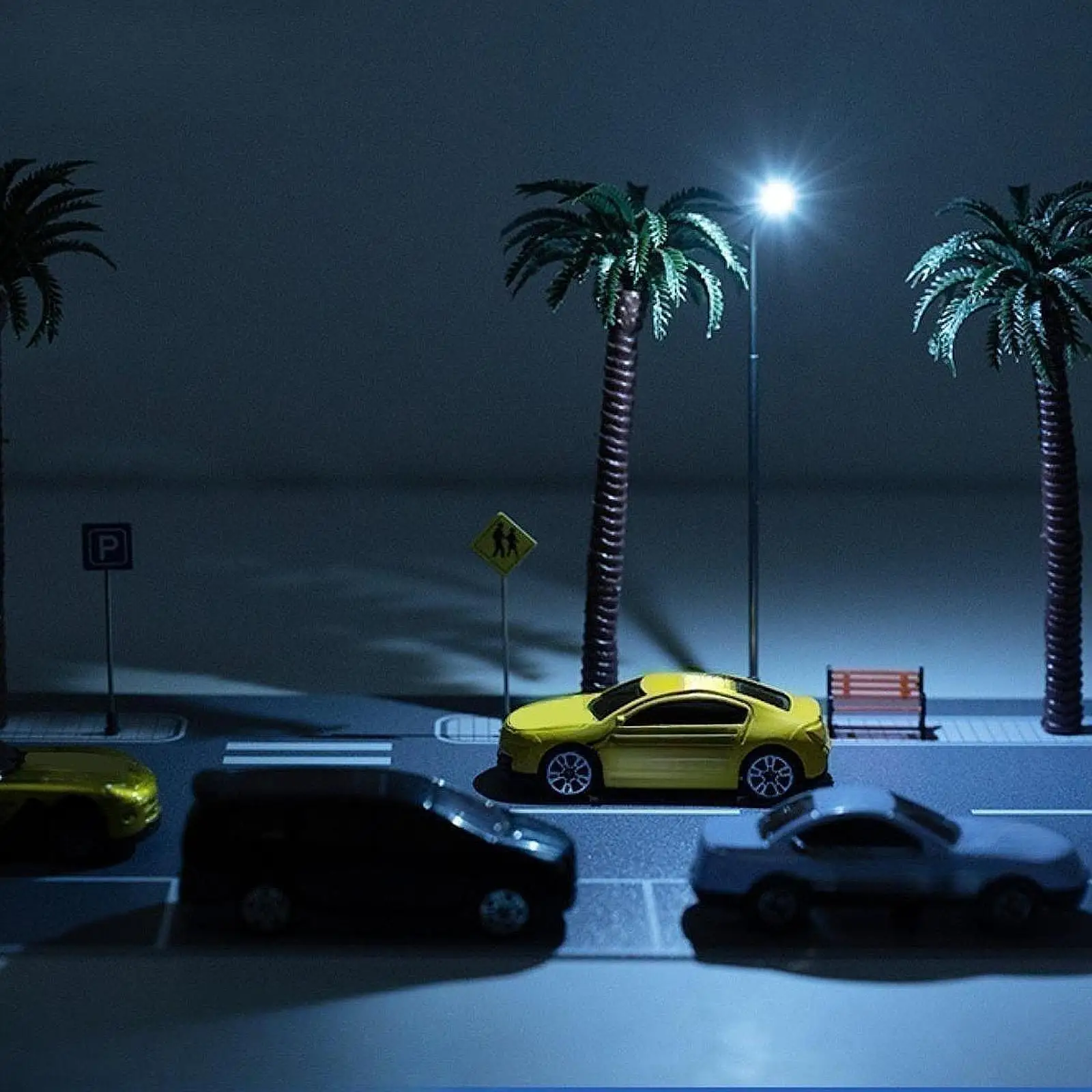 

1/64 Model Road Scene Car Display for Mini Car Action Figures Ornament