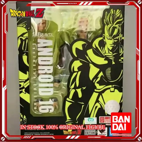 100% original i lager Bandai Dragon Ball Z SHFiguarts SPIRITS Android nr 16 actionfigurer PVC gåvor samlarmodellleksaker 6 best sales Android 16-figur - №5