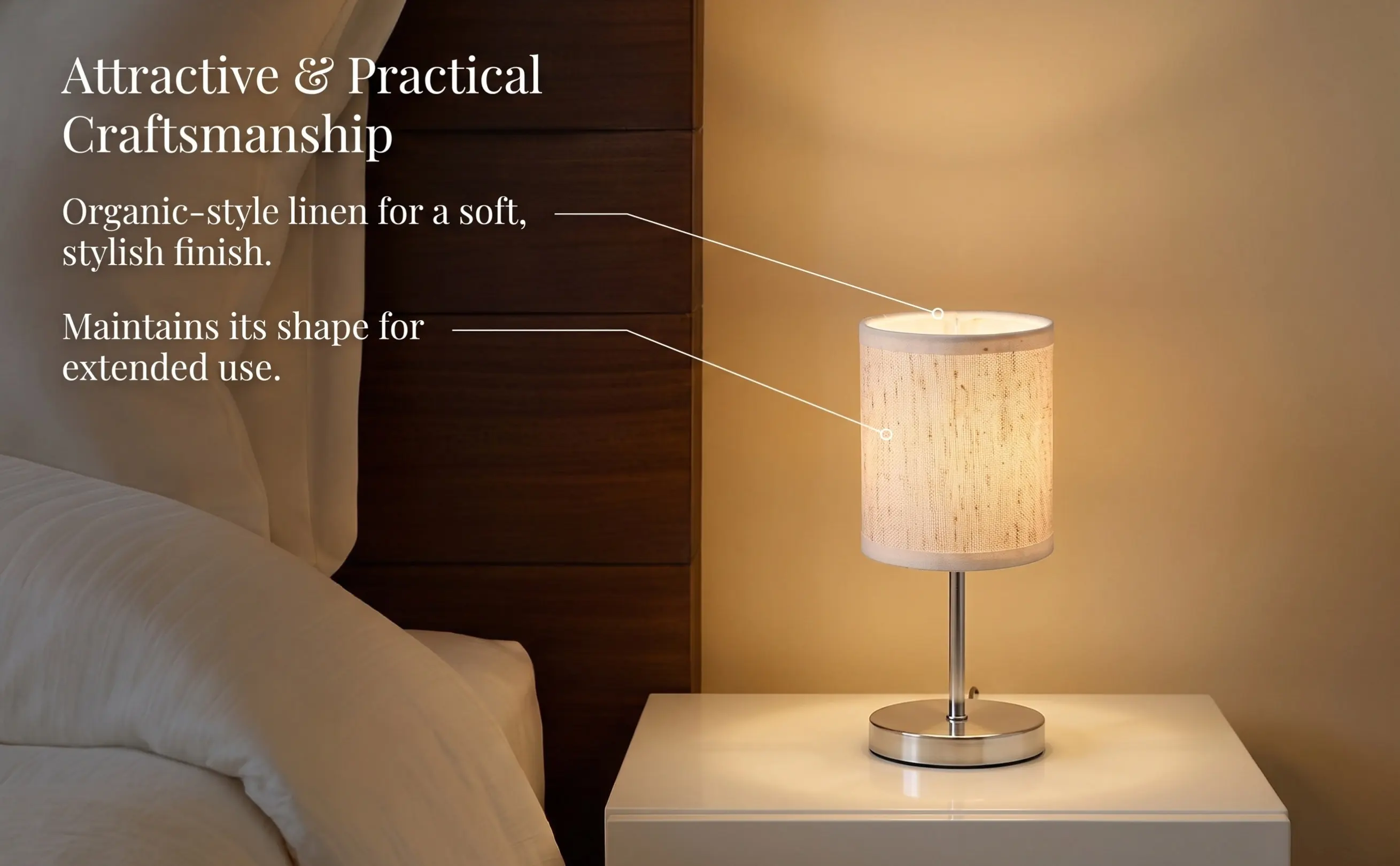 Mini Linen Lampshade 3.9x3.2 Anti-Glare E14 Fabric Light Cover for Table Lamp Bedside Bedroom Living Room Bedside Table Lamp