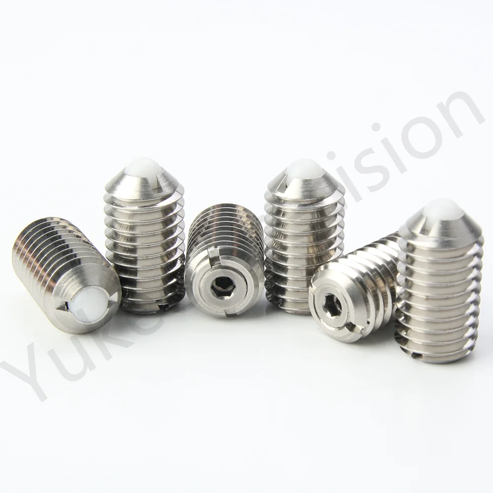 YK423 M8/10/12 Factory Price Front End With Groove Adjustable Spring Ball Plunger Inner Hexagonal Ball Head Positioning Plunge