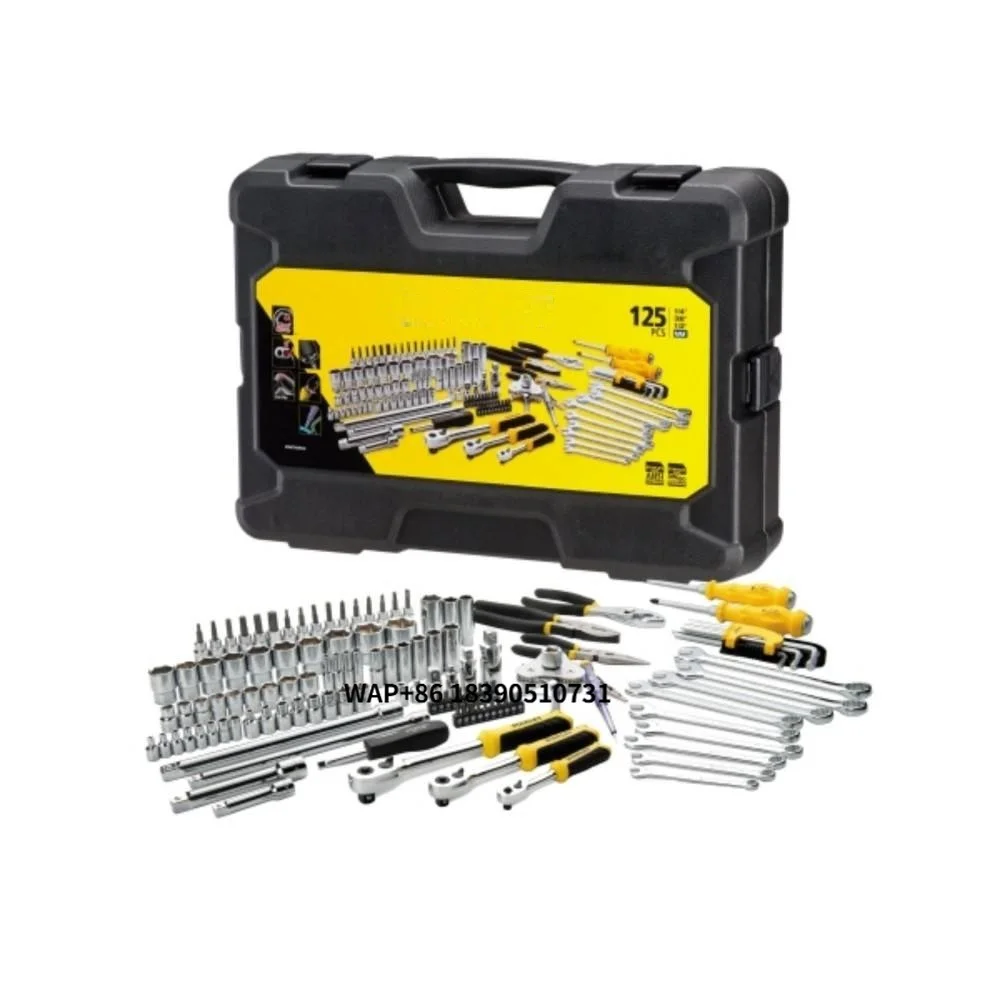 Auto Repair Steel Hand Tool Socket Set 125-Piece with Hard Case DIY Workshop Toolbox