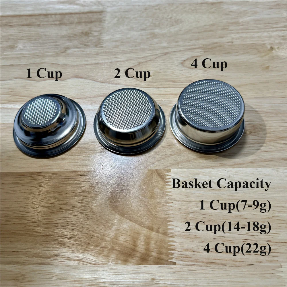 58MM Bottomless Portafilter For Breville BES900/920/980 Solid Wood Handle With 8g/18g/22g Cup Basket Naked Coffee Handle